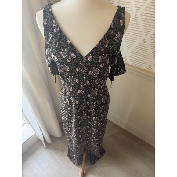 PAIGE Women’s Small Storm Cloud Floral Cold Shoulder Maxi Dress - Picture 3 of 10